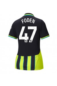 Manchester City Phil Foden #47 Fotballdrakt Borte Klær Dame 2024-25 Korte ermer